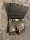 Brown Leather Ring Binder Organizer planner Cover W  Strap   Sleeves