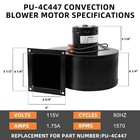 For Englander Convection Blower Distribution Fan Motor  2002 To Current pu-4c447