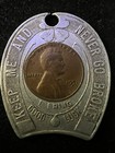 Advertising 1951 D Schenley Whiskey Encased Penny Horseshoe Good Luck J267