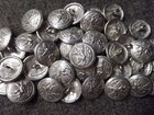 Wwi German Bavarian Silver Finish 21mm Left Facing Buttons By The Each 
