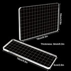 2 Pieces Large Stamp Blocks Acrylic Clear Stamping Blocks Tools With Grid Lines 