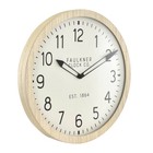16  Wall Clock Wood - Threshold  Round Mdf Off-white Face Traditional Style