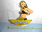 Vintage Genuine Mopar Full Service Garage Woman 12  Metal Car Gas Oil Sign - S42