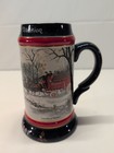 Budweiser Holiday Beer Stein Mug 1990  an American Tradition  Clydesdale Horses