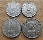 India Republic 4 Coin Lot 1950b 1951 1956c 1 4 1 2 Rupee Km5 1 5 3 6 1 6 3 Xf au