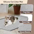 Silicone Cat Litter Mat Large 40  X 28   Easy To Clean  Gray