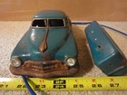 Vintage Unknown Tin Toy Pressed Steel Battery Operated Remote Control Sedan Car
