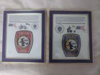 Salem Massachusetts Police   Fire Pair Of Patches Wickedly Framed Original