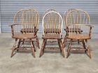 Set Of Stickley Cherry Windsor Chairs 2 Arms   4 Sides Made In 1997 Usa