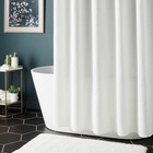 Oversized Relaxed Waffle Weave Shower Curtain White - Threshold