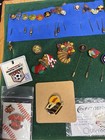 Vintage Mixed Lapel Pin Lot 45  Stick Pins Nasa Orioles World Cup