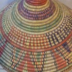Vintage Large Ethiopian Mesob Basket Hand Woven Traditional Server 24   27 Inches