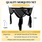 4 Corners Mosquito Net Bed Canopy For Single Twin Full Size  Rectangular Bed Cur