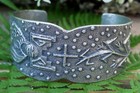 Tufa Cast Cuff Bracelet Navajo Corn Maiden Kachina Handmade 925 Native American