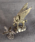 Pair Of Vintage Pewter Pegasus Figurines