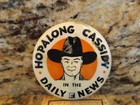 Vintage Hopalong Cassidy In The Daily News Pin Button
