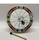  awesome Vintage Native American Grandmother  Spider Rawhide  Drum Nice Sound   