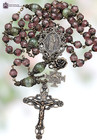 St Anne   St Anthony Heirloom Rosary   Heritage Bronze  Quartz prehnite