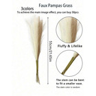 Artificial Reeds Faux Pampas Grass Wedding Boho Home Bouquet Fluffy Decor