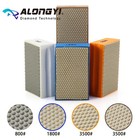 Resin Diamond Hand Polishing Pad Foam Back Fine Grinding Wet Use Grit 800-7000