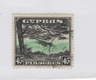 Cyprus 1934  135 45pi  forest Scene  Light Postmark Vf