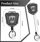 2-pack Heavy Duty Retractable Keychain Belt Clip Id Badge Holder Reel 31 5 