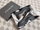 Nib Coach Ruthie Leather Loafer Black Chunky Platform Lug Sole Shoes Size 6   36
