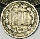 1879 Three Cent Nickel Piece 3c Ungraded Choice Us Type Coin Cc29652