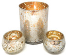 Yankee Candle Metallic Mercury Glass Jar Candle Holder    2 Tea Light Holders