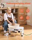 Vevor Pottery Wheel 14 In Ceramic Wheel Forming Machine 60-300 Rpm For Diy White