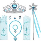 Magical Princess Costume Jewelry Set - Crown  Wand   Rhinestone Accessories