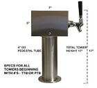 Stainless Steel Draft Beer Tower Made In Usa 6 Faucets Glycol Ready - Ttb-6ssg