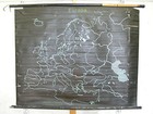 School Wall Map Old World Map Europe Map Chalkboard 130x105c Vintage Map 1962