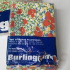 Vintage Burlington Queen Fitted Sheet And 2 Pillowcases Floral Nos Made In Usa