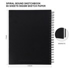 8 5x11inches Hardbound Sketch Book Spiral Bound Sketch Pad 80-sheets 90gsm Inn