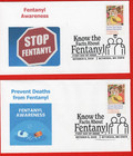 Fentanyl Awareness  Set Of 4  Different First Day Covers