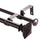 5 8  Square Urn Adjustable Double Drapery Curtain Rod  28   -48     48   -84    84   -120   