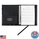 Muqing Large Black Choral Music Folders  3 Ring Choir Music Binder  Pu Choir 