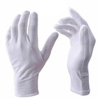 1 10pairs White Cotton Inspection Gloves     Soft Jewelry Coin Work Gloves
