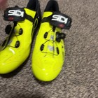 Sidi Wire Carbon Cycling Shoes  Eu48 Us Size 14  Yellow Fluo Black