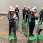 15 Lot Britains Royal Marines Toy Soldiers Plastic Drum Bugle Set Read