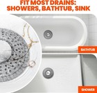Shower Drain Hair Catcher  Upgraded 2pack Premium Silicone Drain Protector   Sho