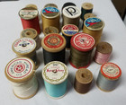 Ultra Rare Lot Of 20 Vintage Antique Singer Sewing Machine Thread Spools Knit