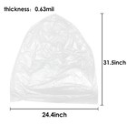 13 Gallon Clear Heavy Duty Tall Kitchen Trash Bags 60 Count Large Garbage Bags