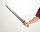 266 Layer Damascus 24 5  Sword Sharp  Bone   Hardwood   Horn  Leather Sheath