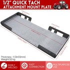 New 1 2  Quick Tach Mount Plate Bucket Attachment For Skid Steer Loader Us Stock