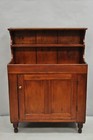 Antique French Country Colonial Pine Wood 50  H Drysink Kitchen Jelly Cupboard