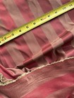 Vintage Silk Taffeta  Burgundy Stripes Fabric Lot Of 11 Yards  56 Inches Wide