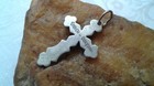 Vintage Sterling Silver Hand-engraved Orthodox Cross Crucifix  save And Protect 
