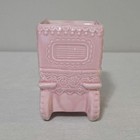 Vintage Napco Pink Ceramic Carriage Planter  Kitsch Nursery Decor  Retro Baby